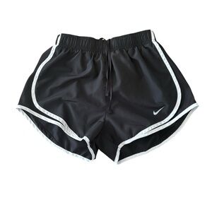 Nike Black and White Tempo Shorts Moisture-Wicking